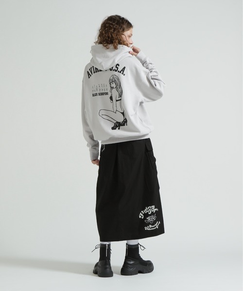 AVIREX(アヴィレックス)の「《WEB&DEPOT限定》BLACK SCORPION SWEAT PULL OVER PARKA(パーカー・レディース・オレンジ/オリーブ/ブラック/マスタード/ライトグレー・F)」の20枚目の写真
