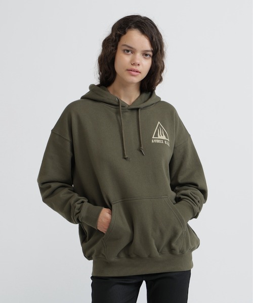 AVIREX(アヴィレックス)の「《WEB&DEPOT限定》BLACK SCORPION SWEAT PULL OVER PARKA(パーカー・レディース・オレンジ/オリーブ/ブラック/マスタード/ライトグレー・F)」の22枚目の写真