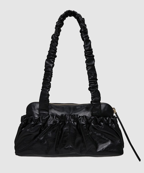 MARNI(マルニ)の「LEATHER RUFFLES / EWバッグ(ショルダーバッグ・レディース・ブラック・ONE SIZE)」の2枚目の写真