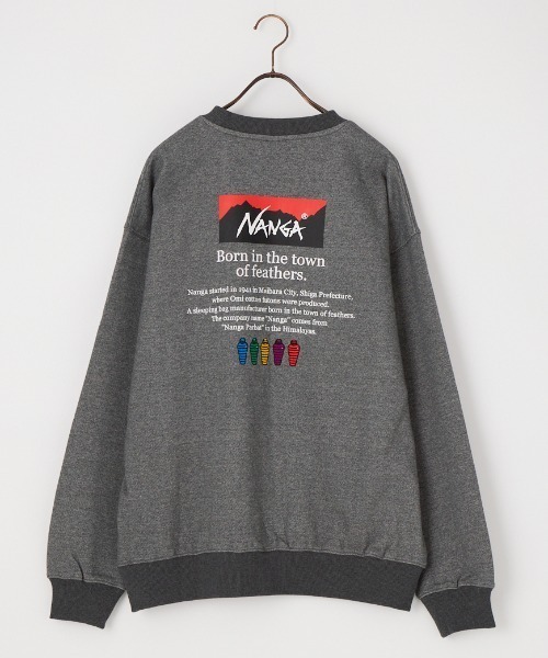 NANGA（ナンガ）の「【WEB先行予約】[NANGA/ナンガ] 別注 ヒストリーロゴ ネブクロ刺繍スウェット（スウェット・レディース・チャコール/ホワイト・S/L/M）」の13枚目の写真
