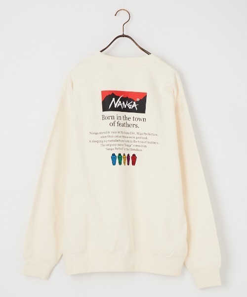 NANGA（ナンガ）の「【WEB先行予約】[NANGA/ナンガ] 別注 ヒストリーロゴ ネブクロ刺繍スウェット（スウェット・レディース・チャコール/ホワイト・S/L/M）」の11枚目の写真