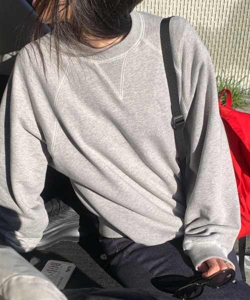 haag(ヘイグ)の「a cover stitch sweatshirt (grey)(スウェット・レディース・その他・FREE)」の8枚目の写真