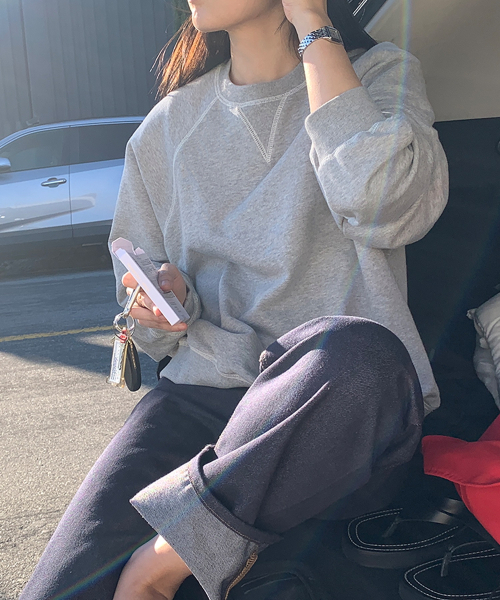 haag(ヘイグ)の「a cover stitch sweatshirt (grey)(スウェット・レディース・その他・FREE)」の9枚目の写真