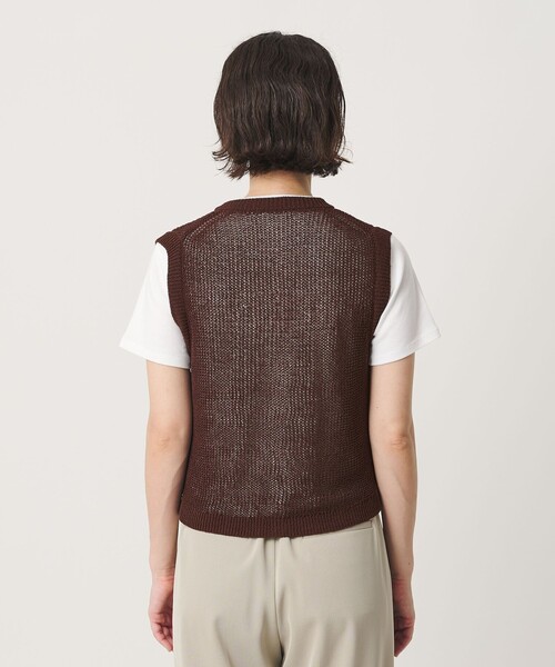 BEAUTY&YOUTH UNITED ARROWS（ビューティーアンドユースユナイテッドアローズ）の「フロントボタン ノースリーブニット プルオーバー（ベスト・レディース・ブラック/ダークブラウン/ナチュラル・FREE）」の16枚目の写真
