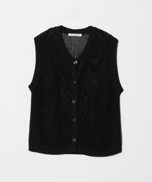 BEAUTY&YOUTH UNITED ARROWS（ビューティーアンドユースユナイテッドアローズ）の「フロントボタン ノースリーブニット プルオーバー（ベスト・レディース・ブラック/ダークブラウン/ナチュラル・FREE）」の17枚目の写真