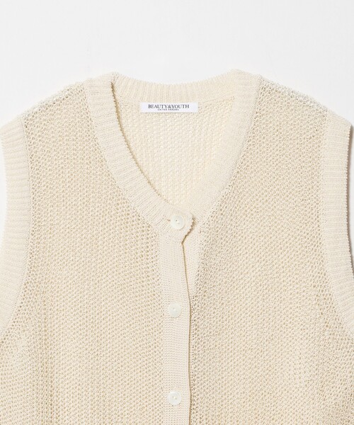 BEAUTY&YOUTH UNITED ARROWS（ビューティーアンドユースユナイテッドアローズ）の「フロントボタン ノースリーブニット プルオーバー（ベスト・レディース・ブラック/ダークブラウン/ナチュラル・FREE）」の21枚目の写真