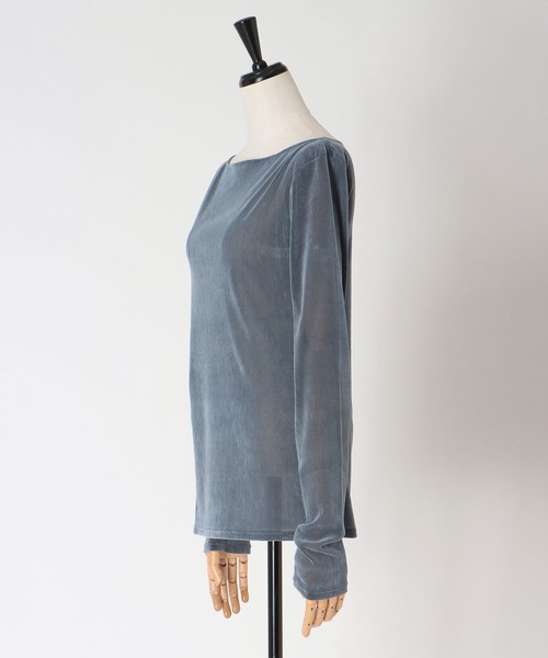 DRESSLAVE(ドレスレイブ)の「nylon tulle flocky boatneck pull(ナイロンチュールフロッキーボートネックプルオーバー)(Tシャツ/カットソー・レディース・ネイビー/ブラック・38)」の9枚目の写真