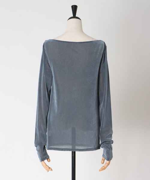 DRESSLAVE(ドレスレイブ)の「nylon tulle flocky boatneck pull(ナイロンチュールフロッキーボートネックプルオーバー)(Tシャツ/カットソー・レディース・ネイビー/ブラック・38)」の10枚目の写真