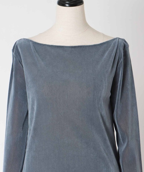 DRESSLAVE(ドレスレイブ)の「nylon tulle flocky boatneck pull(ナイロンチュールフロッキーボートネックプルオーバー)(Tシャツ/カットソー・レディース・ネイビー/ブラック・38)」の11枚目の写真