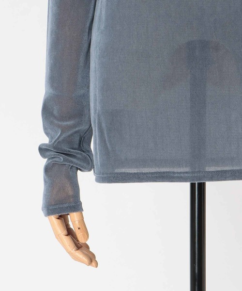 DRESSLAVE(ドレスレイブ)の「nylon tulle flocky boatneck pull(ナイロンチュールフロッキーボートネックプルオーバー)(Tシャツ/カットソー・レディース・ネイビー/ブラック・38)」の12枚目の写真