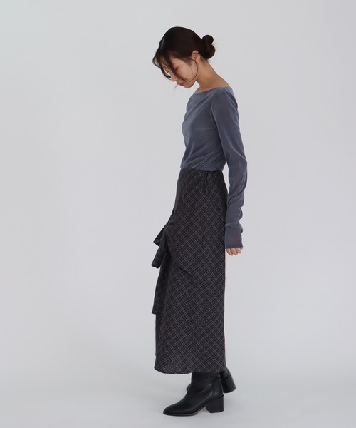 DRESSLAVE(ドレスレイブ)の「nylon tulle flocky boatneck pull(ナイロンチュールフロッキーボートネックプルオーバー)(Tシャツ/カットソー・レディース・ネイビー/ブラック・38)」の17枚目の写真