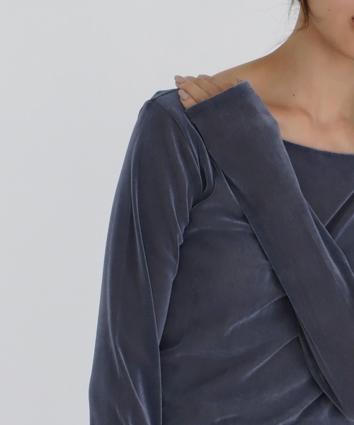DRESSLAVE(ドレスレイブ)の「nylon tulle flocky boatneck pull(ナイロンチュールフロッキーボートネックプルオーバー)(Tシャツ/カットソー・レディース・ネイビー/ブラック・38)」の19枚目の写真