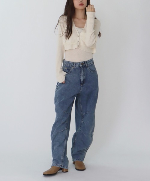 DRESSLAVE(ドレスレイブ)の「layered twin set(レイヤードツインセット)(ニット/セーター・レディース・ホワイト/チャコールグレー/ブラウン・38)」の20枚目の写真