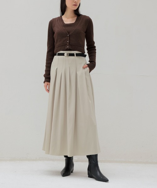 DRESSLAVE(ドレスレイブ)の「layered twin set(レイヤードツインセット)(ニット/セーター・レディース・ホワイト/チャコールグレー/ブラウン・38)」の5枚目の写真