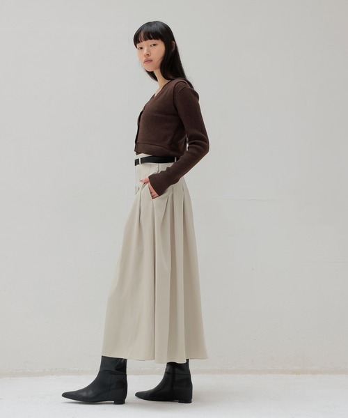 DRESSLAVE(ドレスレイブ)の「layered twin set(レイヤードツインセット)(ニット/セーター・レディース・ホワイト/チャコールグレー/ブラウン・38)」の6枚目の写真
