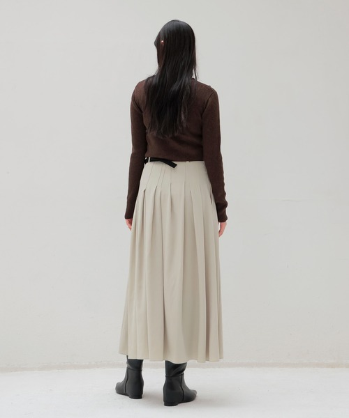 DRESSLAVE(ドレスレイブ)の「layered twin set(レイヤードツインセット)(ニット/セーター・レディース・ホワイト/チャコールグレー/ブラウン・38)」の7枚目の写真