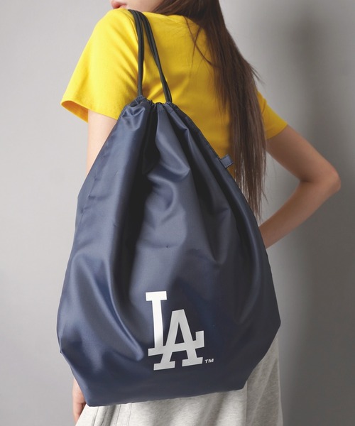 MLB(メジャーリーグベースボール)の「【MLB/メジャーリーグベースボール】ナイロンナップサック/New York Yankees/Los Angeles Dodgers/Chicago White Sox(エコバッグ/サブバッグ・レディース・C/A/B・ONESIZE)」の1枚目の写真