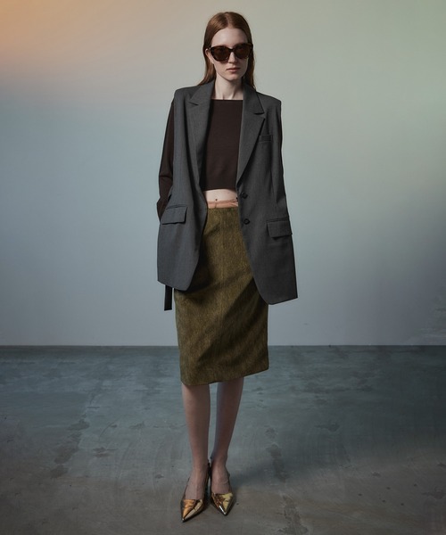 MAISON SPECIAL(メゾンスペシャル)の「【2026Autumn PRE-ORDER】Belted Side-Open Vest/ベルテッドサイドオープンジレ(その他アウター・レディース・ブラック/グレー・FREE)」の5枚目の写真