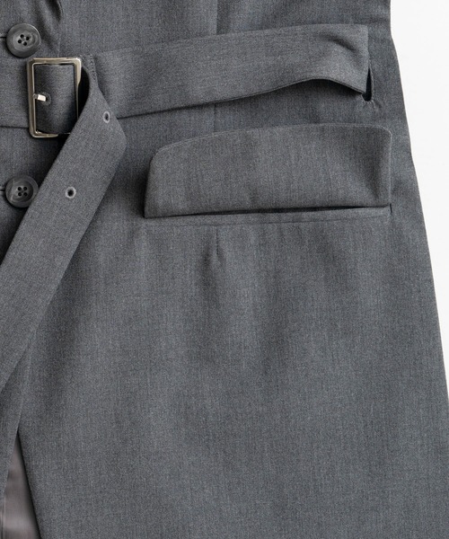 MAISON SPECIAL(メゾンスペシャル)の「【2026Autumn PRE-ORDER】Belted Side-Open Vest/ベルテッドサイドオープンジレ(その他アウター・レディース・ブラック/グレー・FREE)」の13枚目の写真