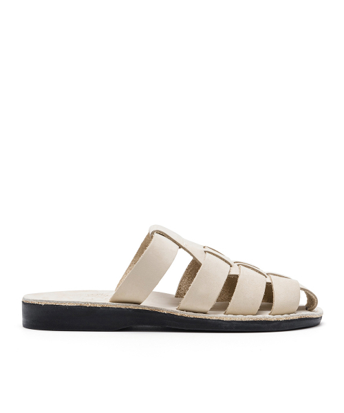 JERUSALEM SANDALS(エルサレム サンダル)の「1063NN マイケルスライド-ホワイトヌバック(サンダル・レディース・ホワイト・23cm/23.5cm/24cm/24.5cm/26cm/27cm/28cm)」の4枚目の写真