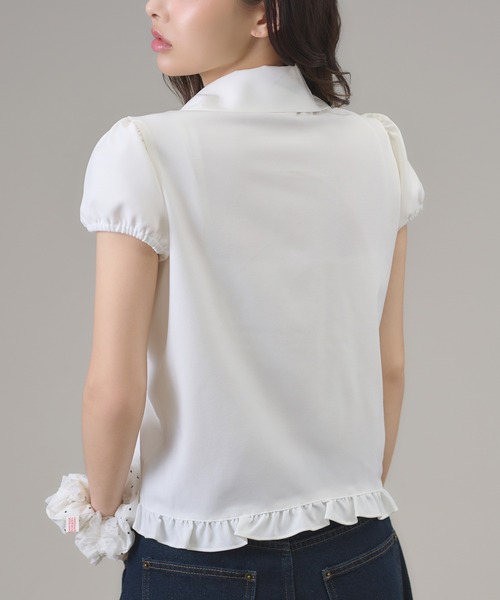 apres jour mignon(アプレジュールミニョン)の「シャーリングブラウス(シャツ/ブラウス・レディース・オフホワイト/ライトブルー/ブラウン系その他・LARGE/フリー)」の15枚目の写真