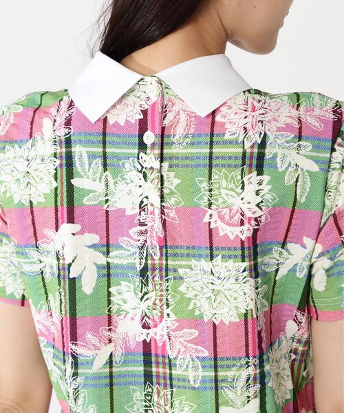 PEARLY GATES(パーリーゲイツ)の「【PEARLY GATES】FD30/-×ドライマスター鹿の子サッカーストライプ半袖ワンピース <マドラスチェック×バティックプリント>(ワンピース・レディース・ブルー系その他2/グリーン系その他3・SMALL/MEDIUM)」の19枚目の写真