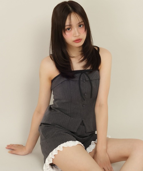 Heather（ヘザー）の「アソートリボンビスチェ　1051949（その他トップス・レディース・ダークグレー/グレー系その他/ブラウン系その他・FREE）」の2枚目の写真