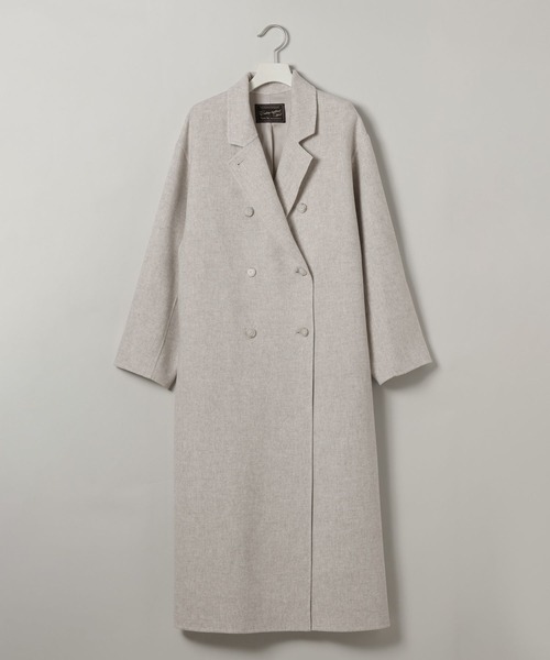 A part by（アパートバイ）の「【名品シリーズ】カシープロングコート（チェスターコート・レディース・チャコールグレー/バーガンディー・MEDIUM/SMALL）」の3枚目の写真