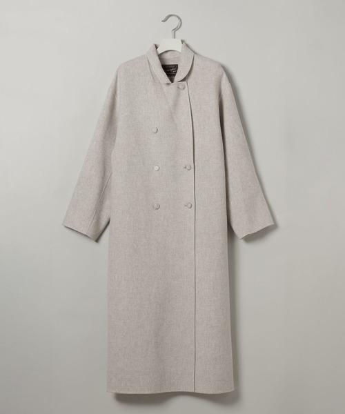 A part by（アパートバイ）の「【名品シリーズ】カシープロングコート（チェスターコート・レディース・チャコールグレー/バーガンディー・MEDIUM/SMALL）」の6枚目の写真