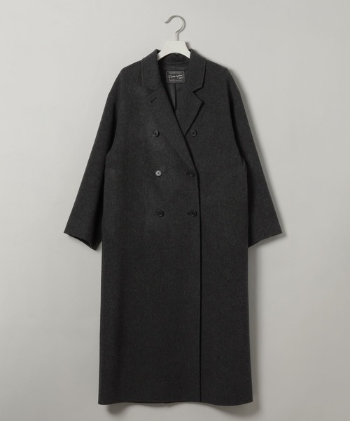 A part by（アパートバイ）の「【名品シリーズ】カシープロングコート（チェスターコート・レディース・チャコールグレー/バーガンディー・MEDIUM/SMALL）」の7枚目の写真