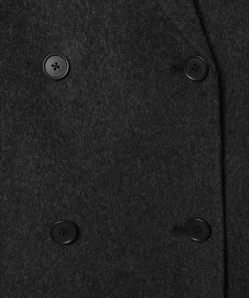 A part by（アパートバイ）の「【名品シリーズ】カシープロングコート（チェスターコート・レディース・チャコールグレー/バーガンディー・MEDIUM/SMALL）」の8枚目の写真