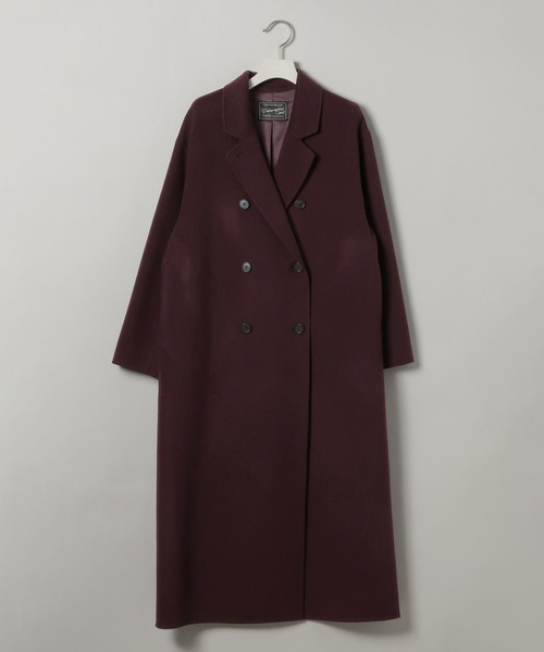 A part by（アパートバイ）の「【名品シリーズ】カシープロングコート（チェスターコート・レディース・チャコールグレー/バーガンディー・MEDIUM/SMALL）」の9枚目の写真