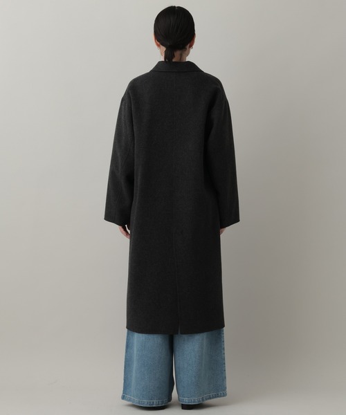 A part by（アパートバイ）の「【名品シリーズ】カシープロングコート（チェスターコート・レディース・チャコールグレー/バーガンディー・MEDIUM/SMALL）」の19枚目の写真