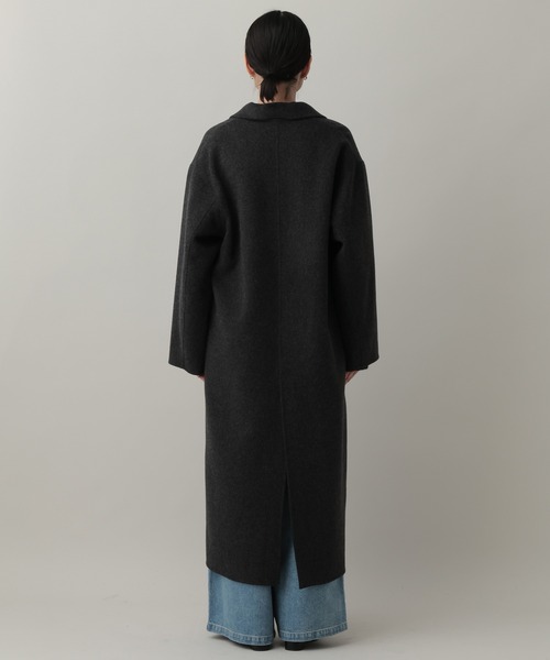 A part by（アパートバイ）の「【名品シリーズ】カシープロングコート（チェスターコート・レディース・チャコールグレー/バーガンディー・MEDIUM/SMALL）」の22枚目の写真
