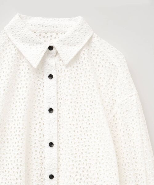 LANVIN en Bleu(ランバンオンブルー)の「コットンレースショートシャツ(シャツ/ブラウス・レディース・ブラウン/オフホワイト・38)」の12枚目の写真