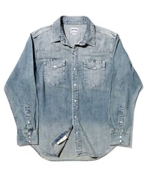 HOUSTON（ヒューストン）の「HOUSTON ヒューストン USA COTTON DENIM WESTERN SHIRT USAコットン デニム ウエスタンシャツ（シャツ/ブラウス）」
