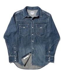 HOUSTON（ヒューストン）の「HOUSTON ヒューストン USA COTTON DENIM WESTERN SHIRT USAコットン デニム ウエスタンシャツ（シャツ/ブラウス）」