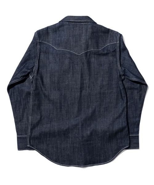 HOUSTON(ヒューストン)の「HOUSTON ヒューストン USA COTTON DENIM WESTERN SHIRT USAコットン デニム ウエスタンシャツ(シャツ/ブラウス・メンズ・ライトインディゴブルー/ワンウォッシュ/インディゴブルー・XL/L/M/XXL)」の11枚目の写真