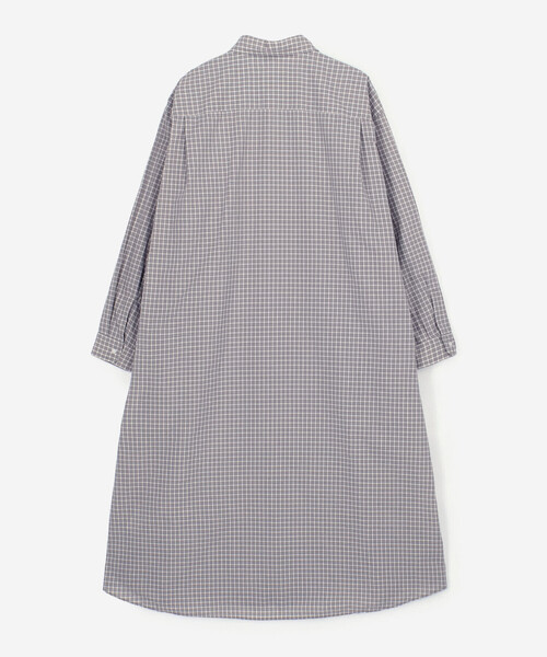DANTON(ダントン)の「DANTON | プランサーボタン シャツワンピース PLAID WOMEN(シャツワンピース・レディース・グレー系その他/グリーン系その他・36)」の4枚目の写真