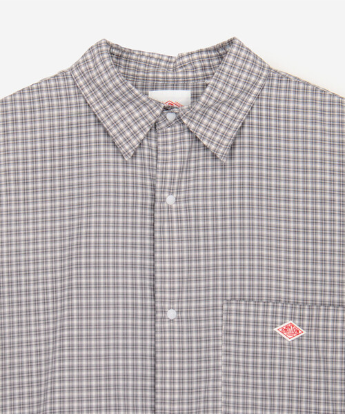 DANTON(ダントン)の「DANTON | プランサーボタン シャツワンピース PLAID WOMEN(シャツワンピース・レディース・グレー系その他/グリーン系その他・36)」の5枚目の写真