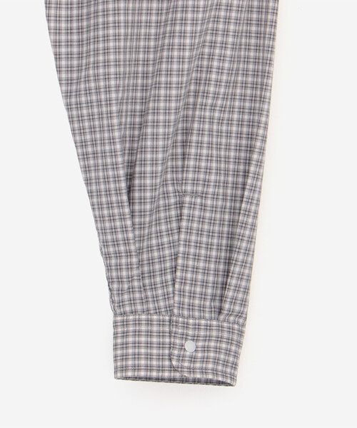 DANTON(ダントン)の「DANTON | プランサーボタン シャツワンピース PLAID WOMEN(シャツワンピース・レディース・グレー系その他/グリーン系その他・36)」の6枚目の写真