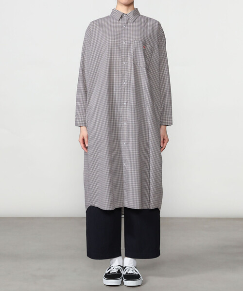 DANTON(ダントン)の「DANTON | プランサーボタン シャツワンピース PLAID WOMEN(シャツワンピース・レディース・グレー系その他/グリーン系その他・36)」の10枚目の写真