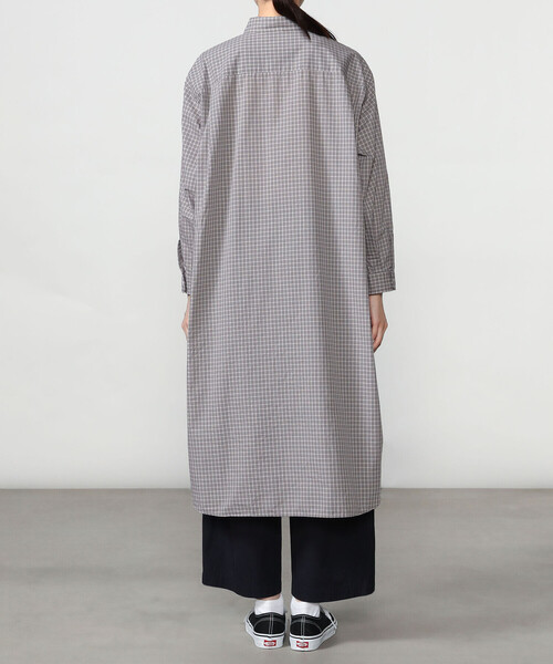 DANTON(ダントン)の「DANTON | プランサーボタン シャツワンピース PLAID WOMEN(シャツワンピース・レディース・グレー系その他/グリーン系その他・36)」の12枚目の写真