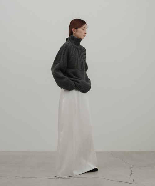 select MOCA(セレクトモカ)の「【ZOZO限定予約受付中】ミックスケーブルハイネックニット(ニット/セーター・レディース・サンドベージュ/グレイッシュベージュ/チャコールグレー/アイボリー・FREE)」の6枚目の写真