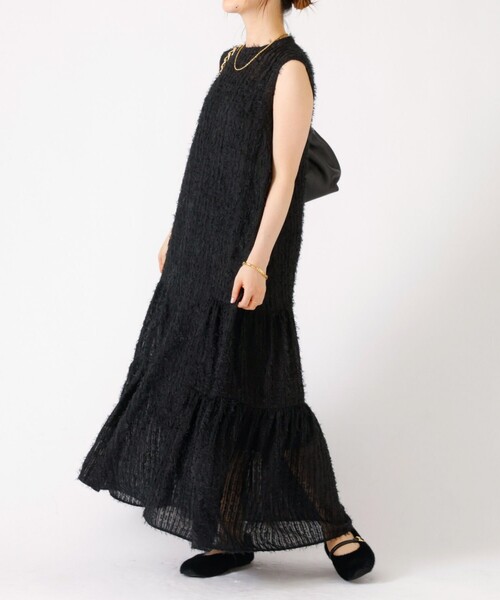 Rouge vif(ルージュヴィフ)の「【人気追加】フェザーノースリーブワンピース(ワンピース・レディース・ブラック/ホワイト・フリー)」の16枚目の写真