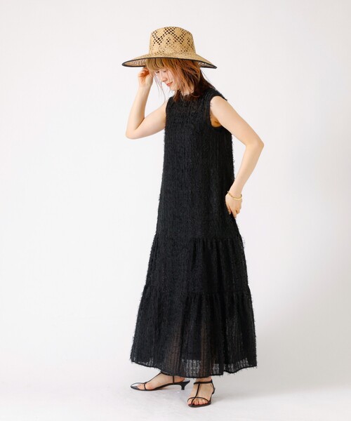 Rouge vif(ルージュヴィフ)の「【人気追加】フェザーノースリーブワンピース(ワンピース・レディース・ブラック/ホワイト・フリー)」の17枚目の写真