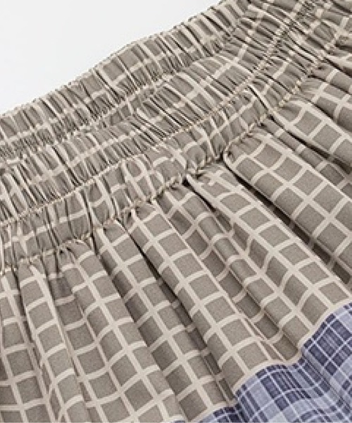 les fees love filles(レフェラブフィユ)の「Patchwork Gingham Tiered Long Skirt(スカート・レディース・カラフル・SMALL/LARGE/MEDIUM)」の3枚目の写真