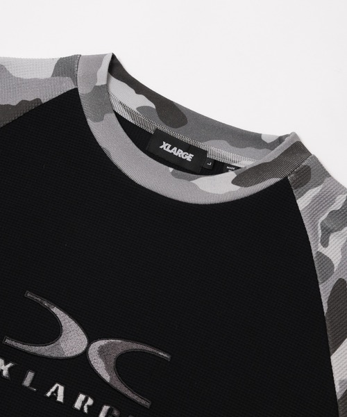 XLARGE(エクストララージ)の「X LOGO RAGLAN L/S TEE(Tシャツ/カットソー・メンズ・ホワイト/ネイビー/ブラック・S/M/L/XL)」の13枚目の写真