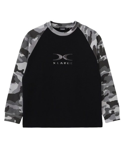 XLARGE(エクストララージ)の「X LOGO RAGLAN L/S TEE(Tシャツ/カットソー・メンズ・ホワイト/ネイビー/ブラック・S/M/L/XL)」の5枚目の写真