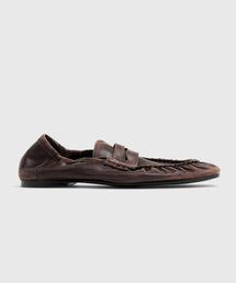 LOSTGARDEN（ロストガーデン）の「UNIFORM Pleats Banding Loafer Dark Brown VTG（ローファー）」